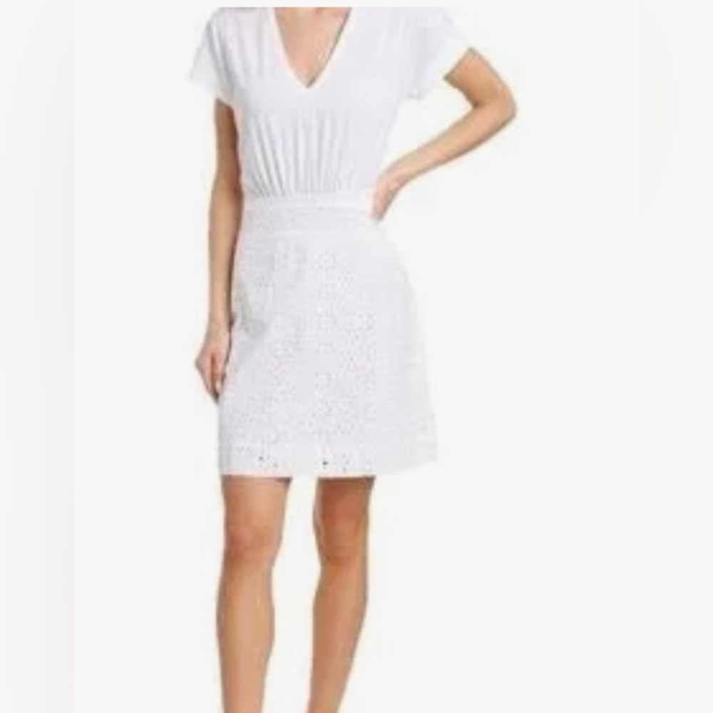 Veronica Beard white summer dress.  In perfect condition.